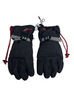 Vintage Saranac Gloves Adult Black Winter Snow Ski Snowboard Sz Medium M